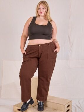 Big bud press fudgesicle brown mid rise work pants